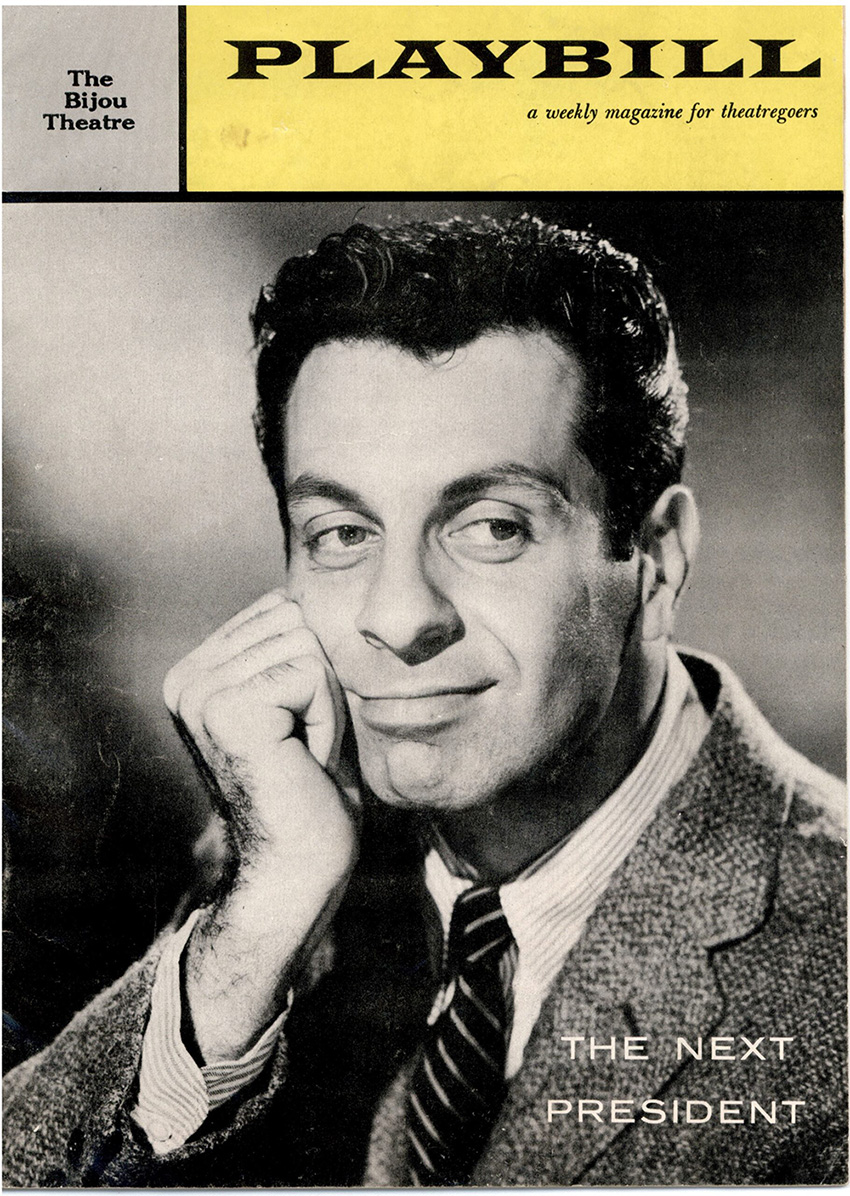 Playbill program with Mort Sahl's picture on cover